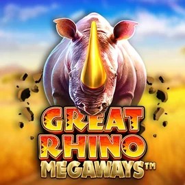 Great Rhino Megaways online game logo by Pragmatic Play on betspino-casino.org
