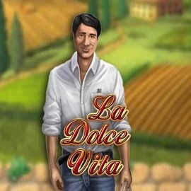 La Dolce Vita slot logo by Gamomat at Betspino Casino