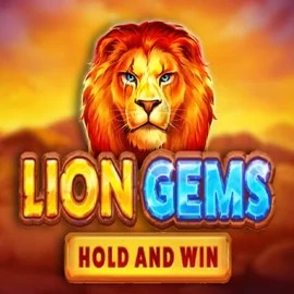 Lion Gems Hold and Win slot logo by Playson at Betspino Casino