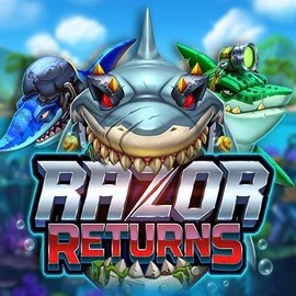 Razor Returns slot logo by Push Gaming at Betspino Casino