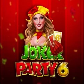 Joker Party 6 slot logo by Greentube at Betspino Casino